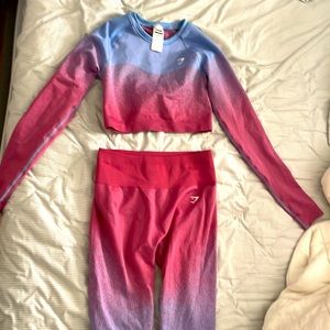 New never worn Gymshark Adapt ombré set